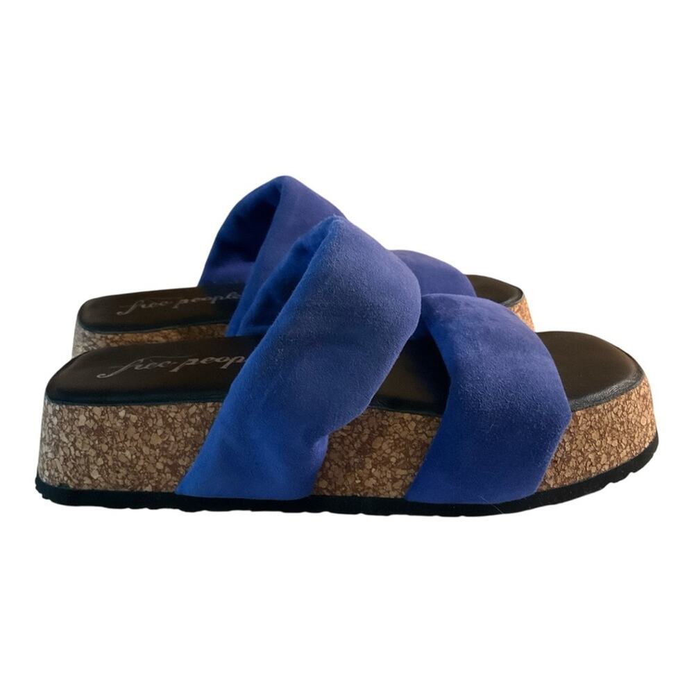 Free People Sandals Women 7.5 Blue Fairmount